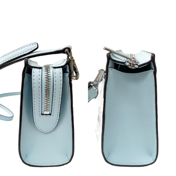 MICHAEL MICHAEL KORS Sheila Small Faux Leather Crossbody Bag in Vista Blue New - Picture 4 of 9